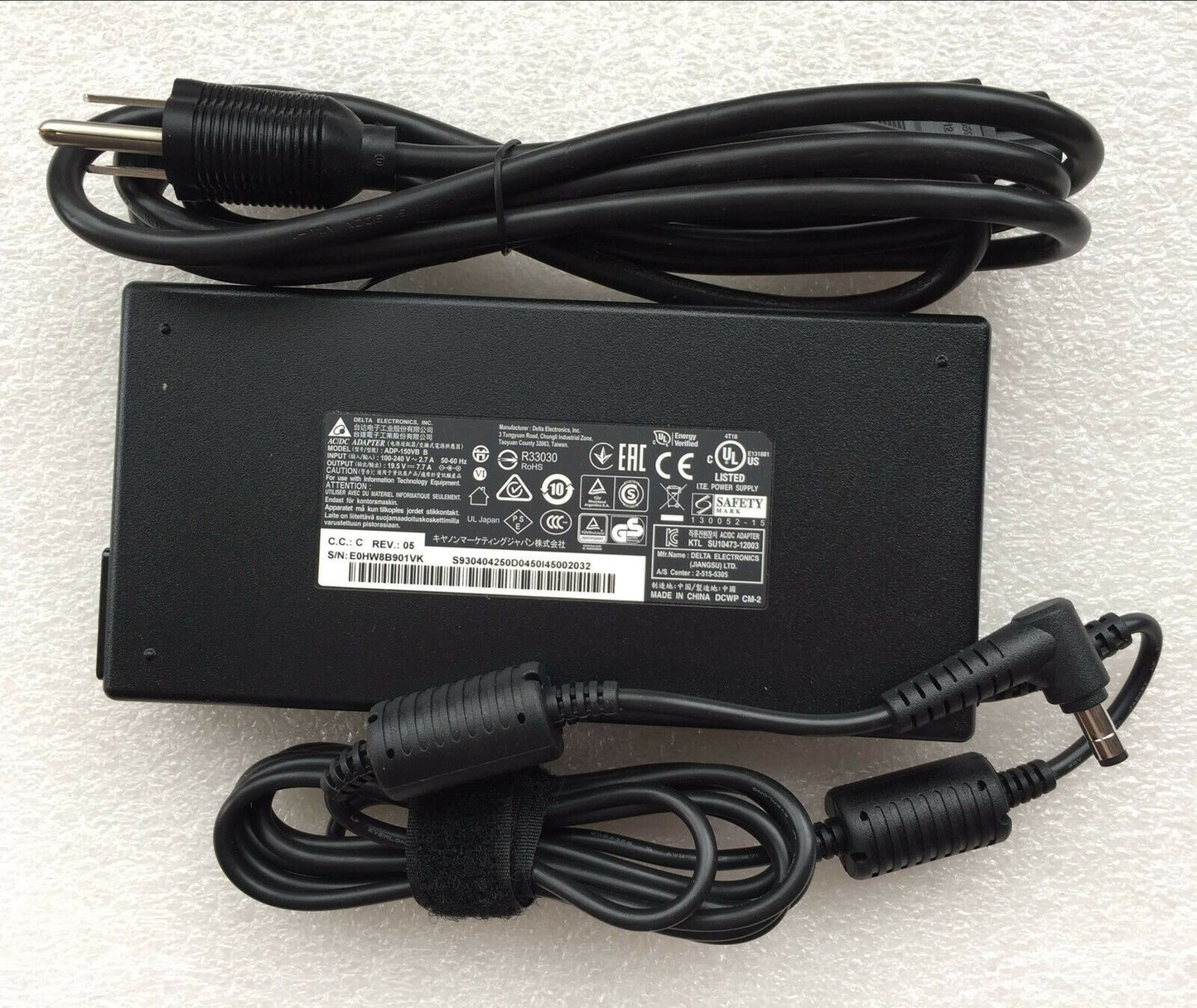 @Original Delta MSI 150W Slim AC Adapter for MSI P65 Creator 8RD-021,ADP-150VB B