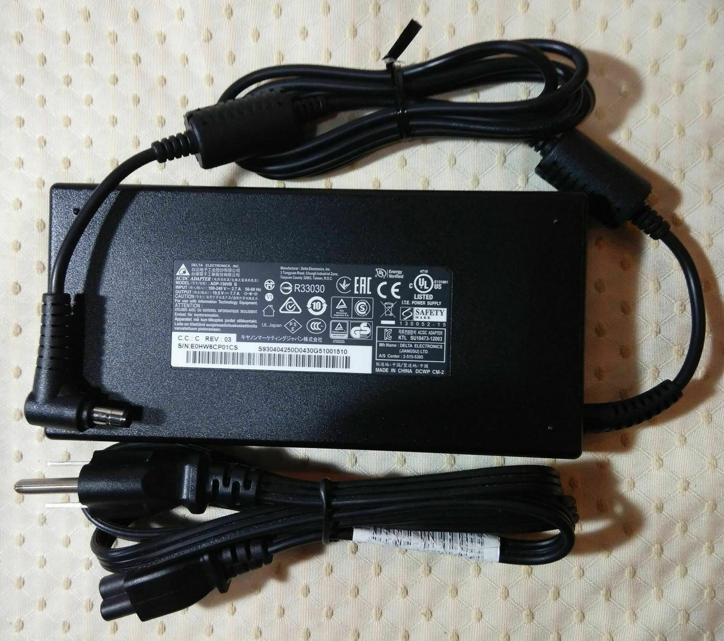 @New Original OEM Delta MSI AC Adapter for MSI WS60 6QJ-411NL,ADP-150VB B Laptop