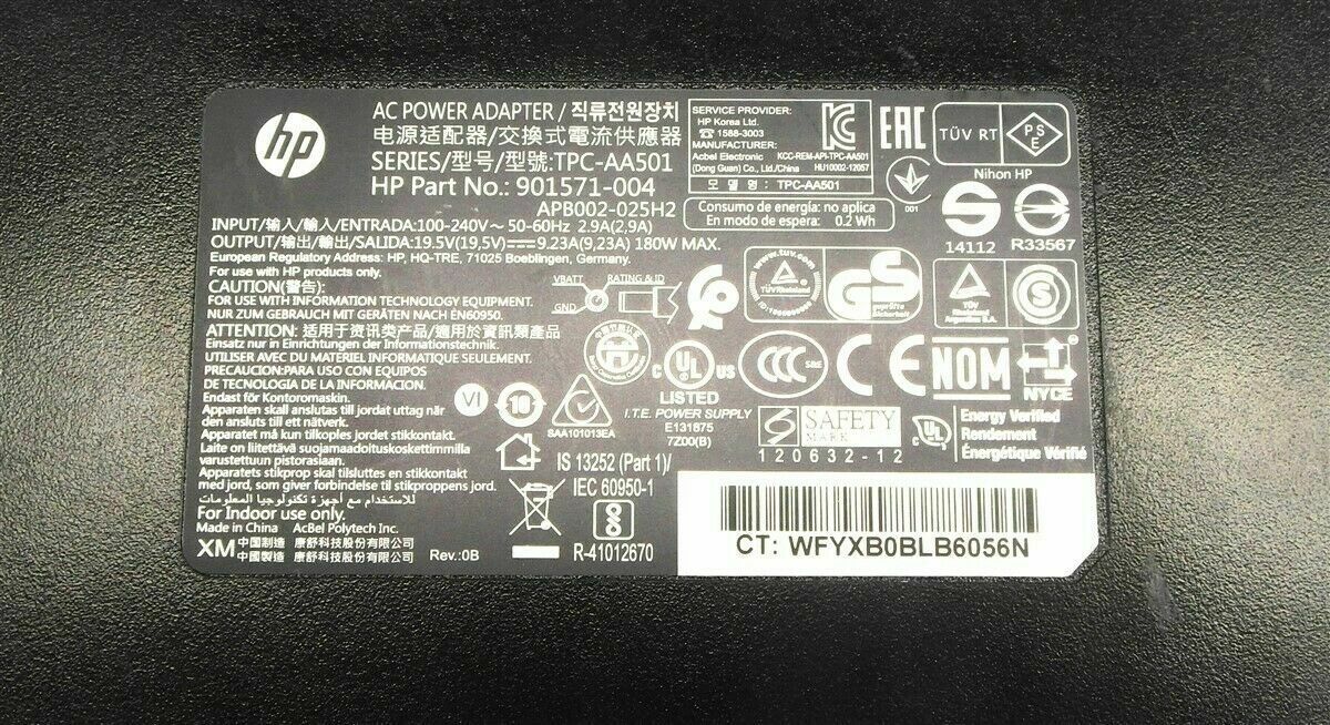 New Original HP AC Power Adapter for HP Envy 27-B021,901571-004 TPC-AA501 AIO PC