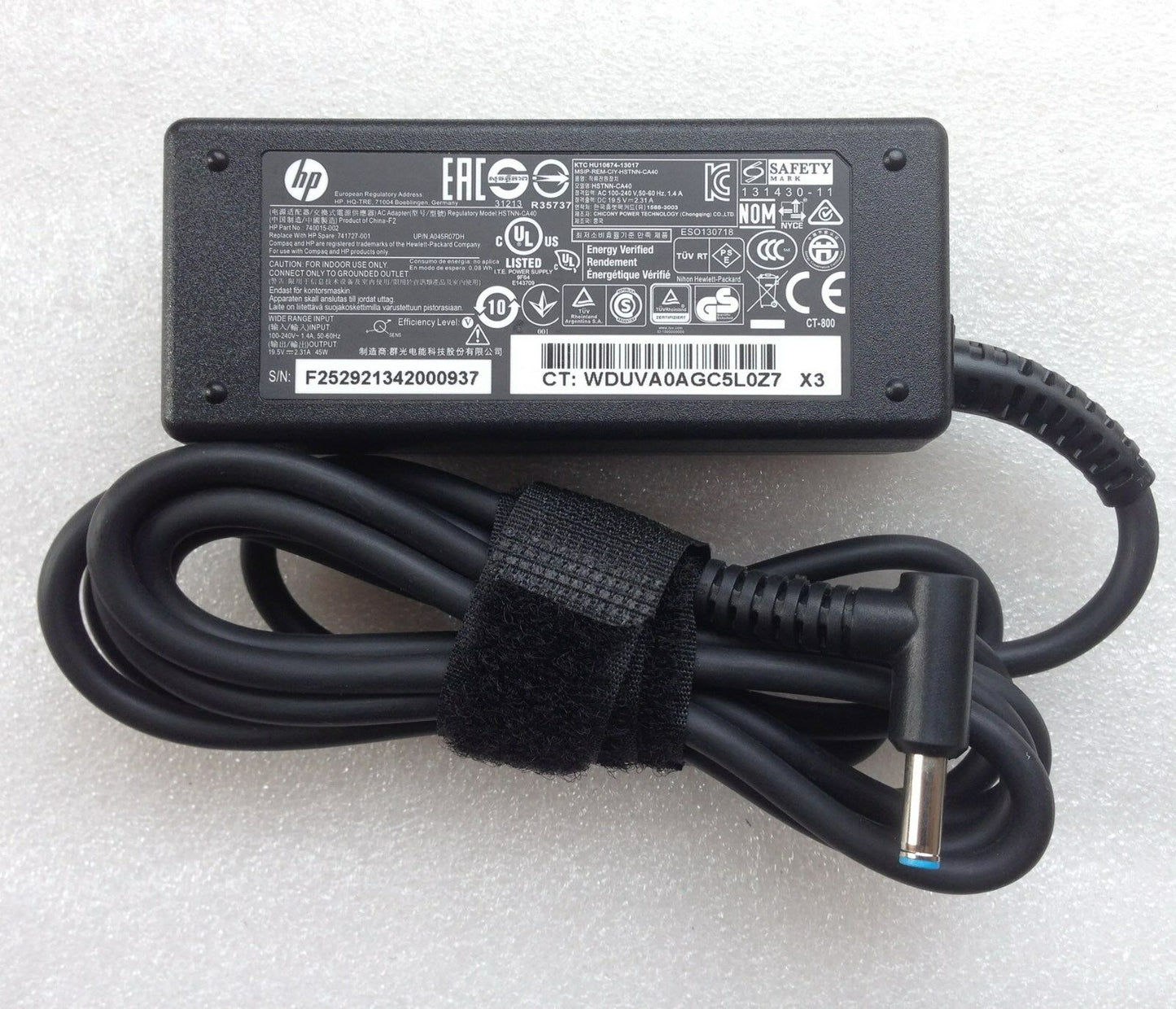 Original HP AC Adapter for HP 14-w001la,14-w002la,14-w004la,14-w006la,741727-001