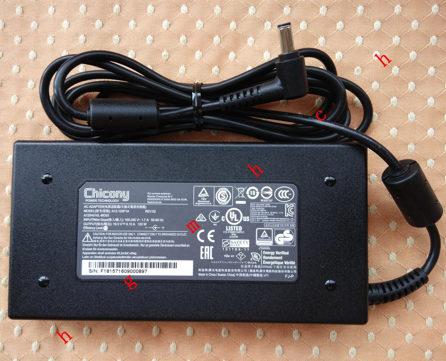 @Original OEM MSI Chicony 19.5V 6.15A AC Adapter for MSI GP72 MS-1793,A12-120P1A