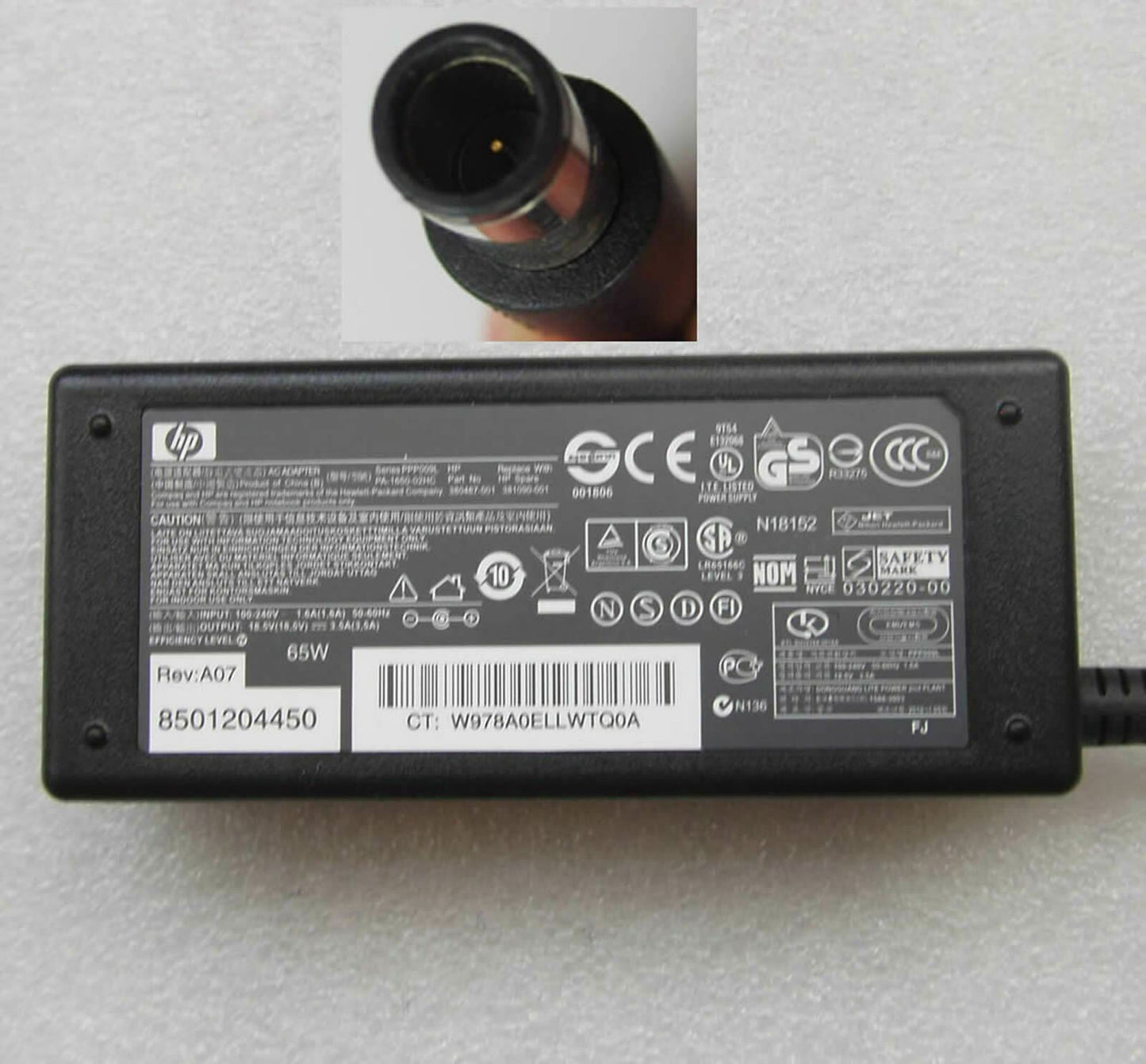 Genuine OEM Battery Charger HP Compaq Presario CQ60-228EL/CQ61-220EJ/CQ70-205EF