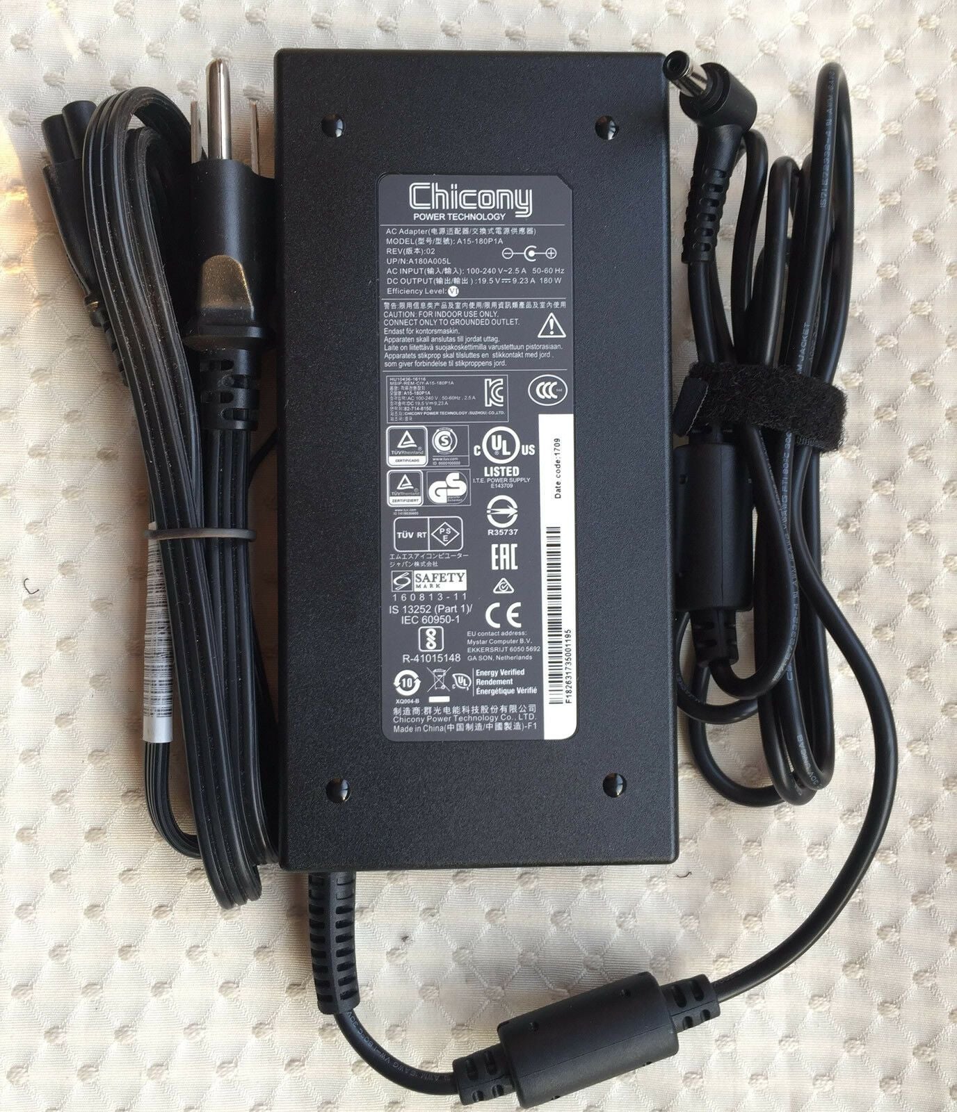 New Original OEM Chicony 180W 19.5V AC Adapter for MSI GF62 8RE-058US,A15-180P1A