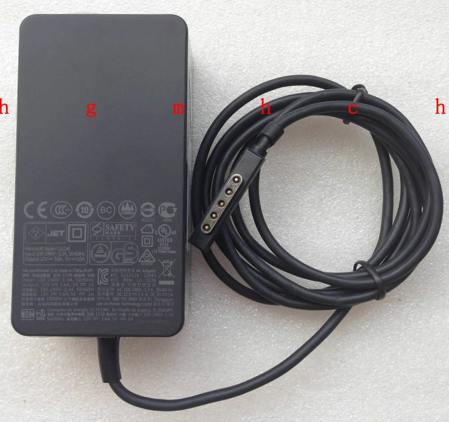 @New Original OEM Microsoft 1536 48W Cord/Charger Surface Pro 2,7EX-00001 Tablet