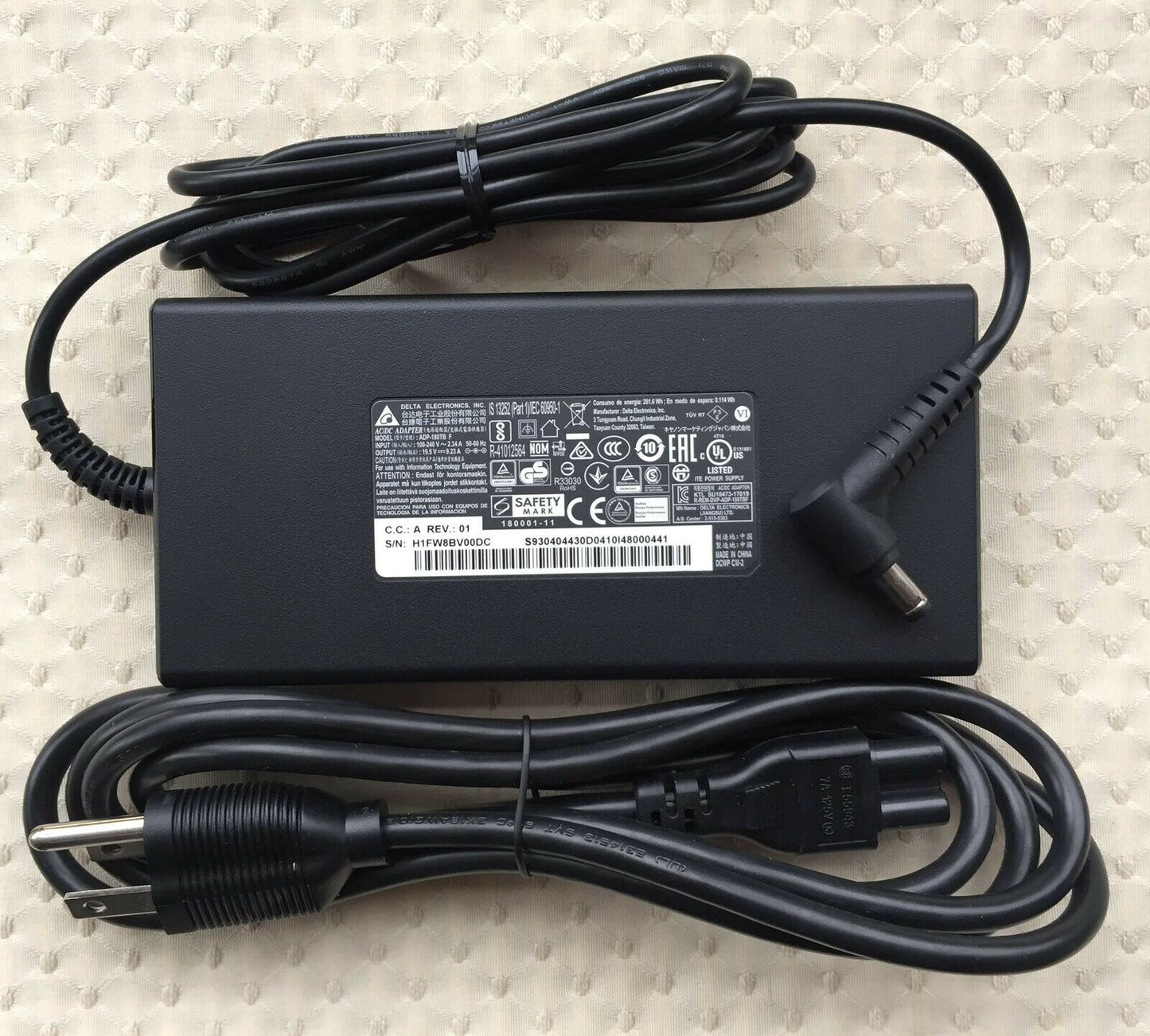 Original Delta 180W Slim Adapter for MSI WS63 8SL-015US Thin Workstation Laptop@