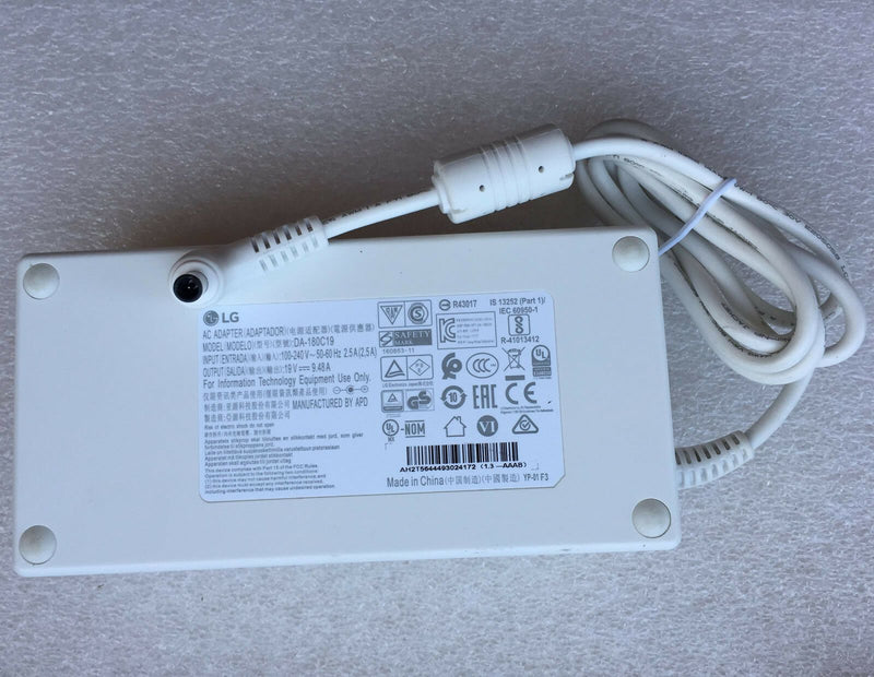 Original LG 180W 19V AC Adapter for LG 38CB99-W,DA-180C19 Curved ISP LED Monitor