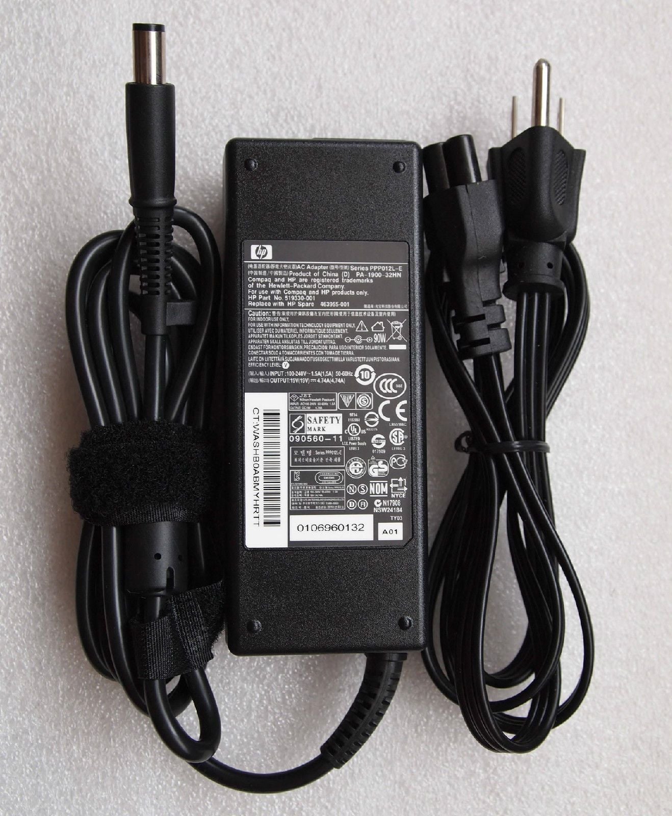 Original 90w AC Power Adapter Cord for HP Compaq Business Notebook nw8240 Series