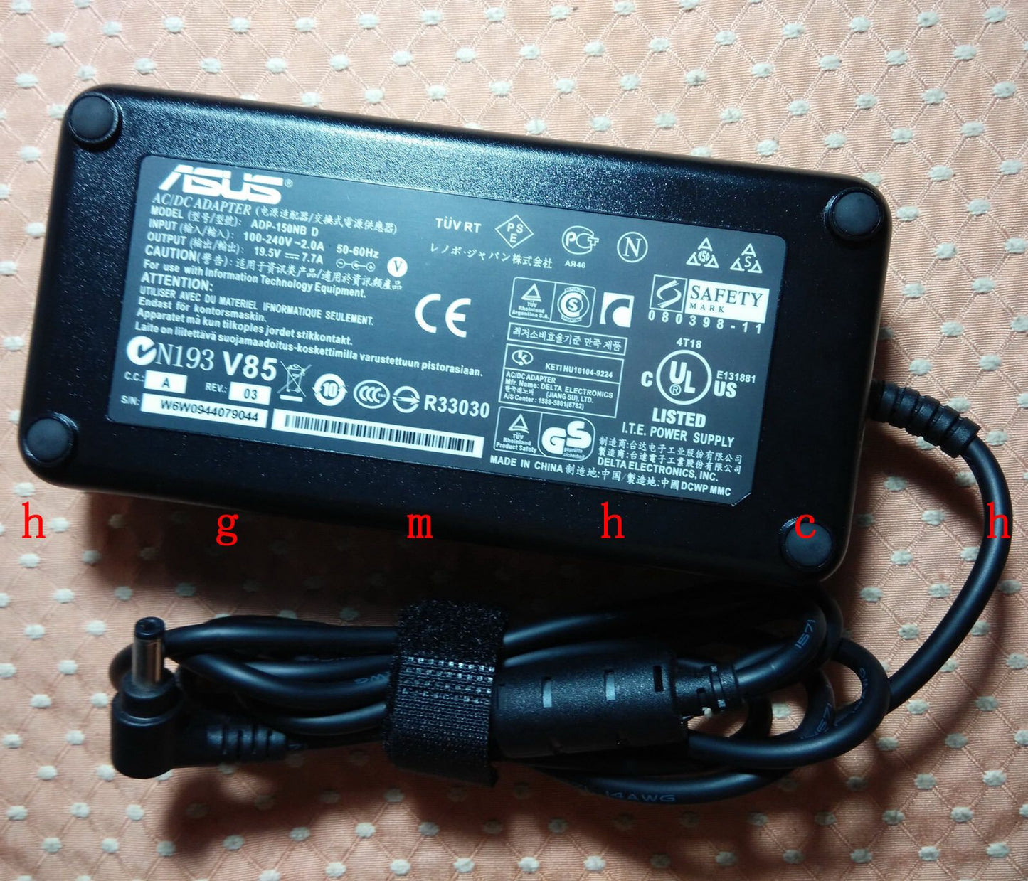 New Original ASUS 150W Cord/Charger G74SX-TH71,G74SX-XR1,G74SX-XT1,G74SX-TY032V