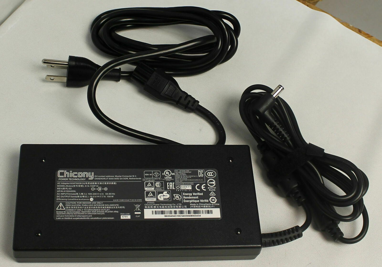 New Original Genuine OEM Slim AC/DC Adapter&Cord for MSI WS72 6QI-026US Notebook