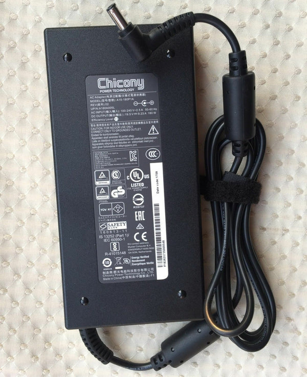 Original OEM Chicony MSI 180W 19.5V 9.23A AC Adapter for MSI GL62MVR 7RFX-1257RU