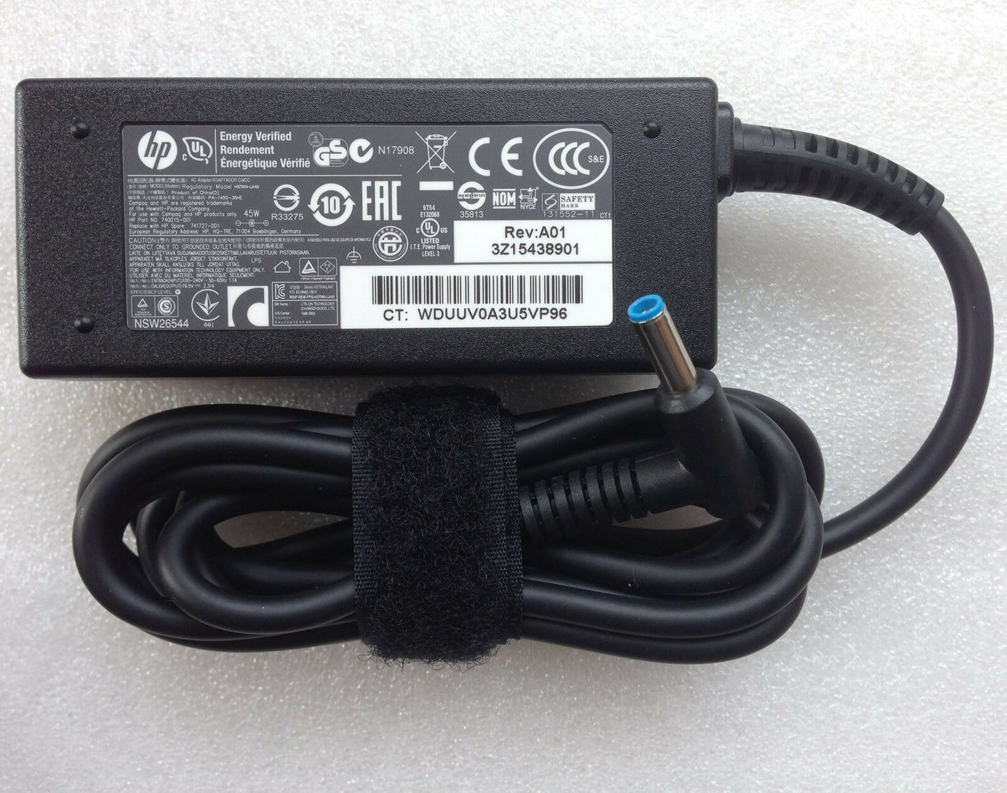 New Original Genuine OEM HP 45W 19.5V 2.31A AC Adapter for HP 15-f023wm Notebook