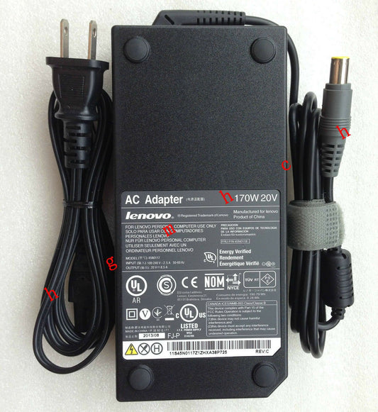 Original OEM Lenovo 170W AC Adapter for Lenovo ThinkPad 0A36227/45N0114/45N0118