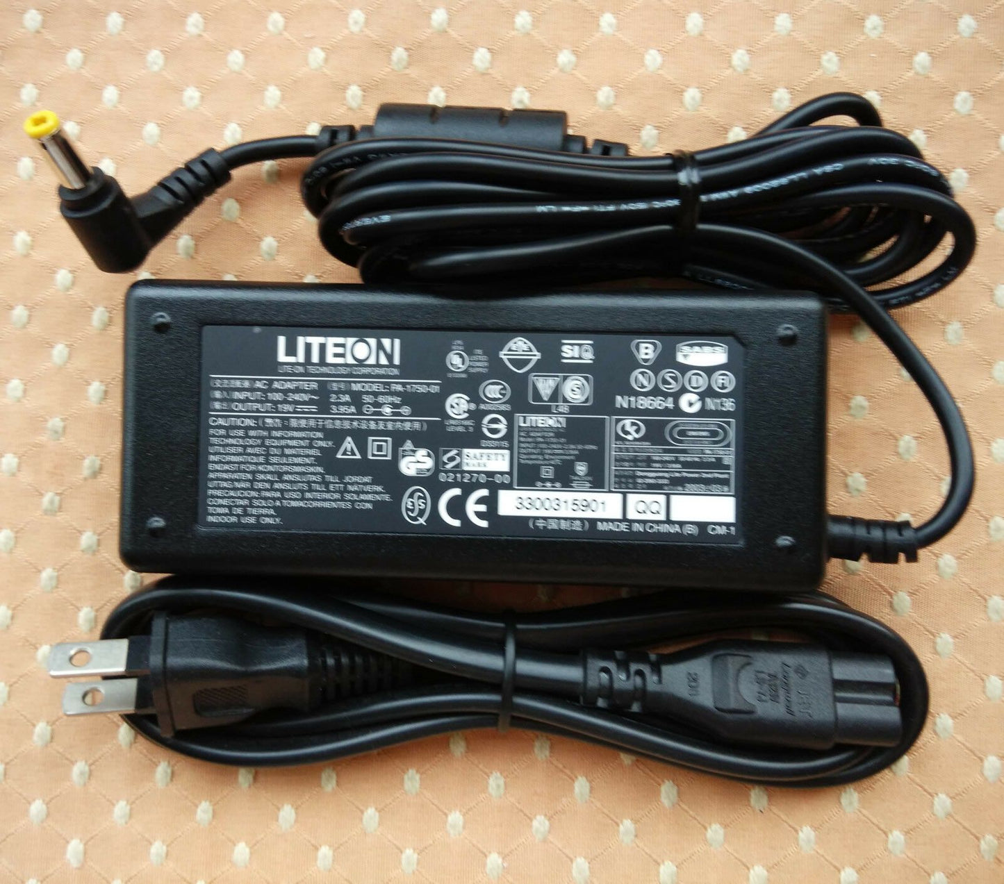 Original OEM Liteon 19V 3.95A AC/DC Adapter for Averatec C3500 Series,PA-1750-01