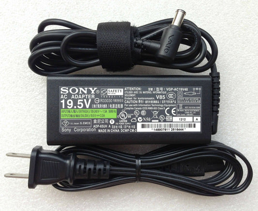 Original OEM Sony Vaio VGP-AC19V48 R33030 V85 N50 ADP-65UH A 65W AC Adapter+Cord