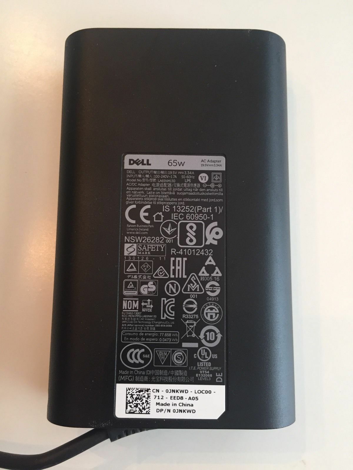 @New Original OEM Dell 19.5V 3.34A 65W AC Adapter for Dell Latitude E5470 Laptop