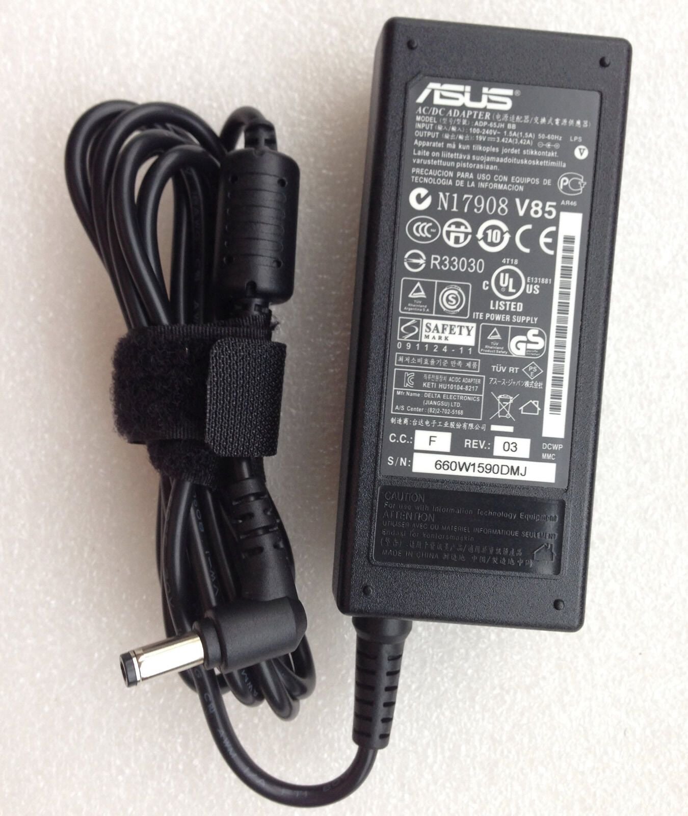 New Original Genuine OEM ASUS 65W AC Adapter for K53SD-DS51,K53E-BBR4,K53SD-QS51