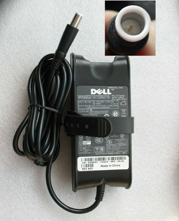 19.5V 65W Genuine AC Power Adapter charger Cord for Dell Inspiron 1401 1410 1420