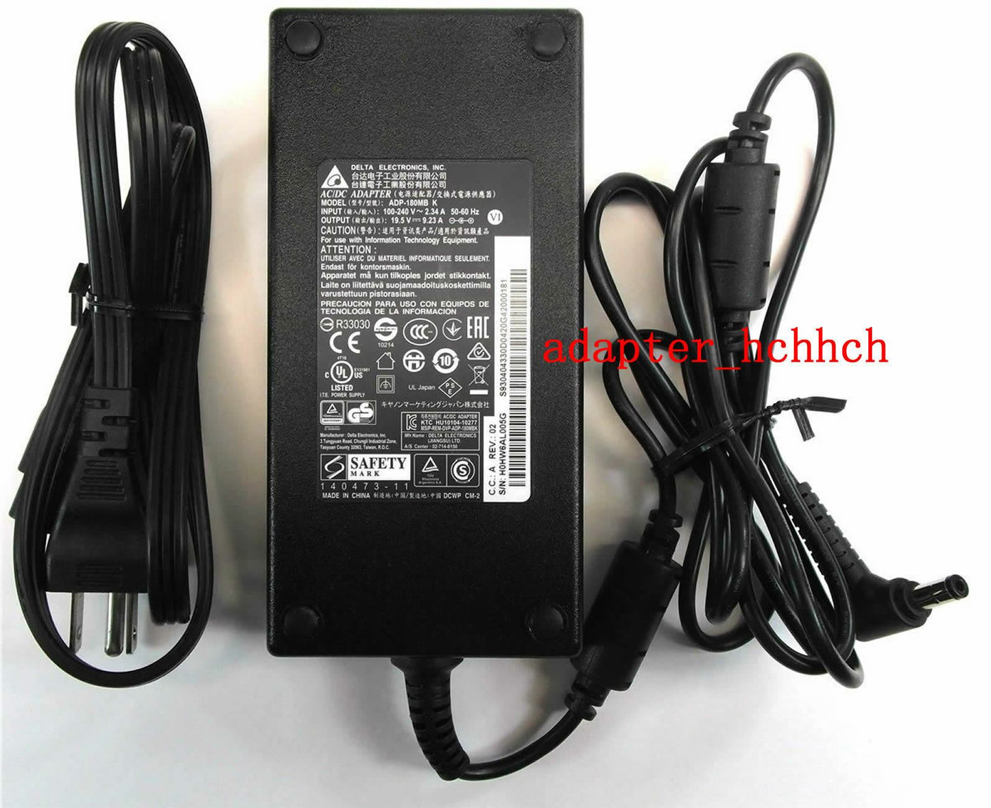 Original Delta AC/DC Adapter for MSI GS73VR Stealth 6RF-021NL,ADP-180MB K Laptop