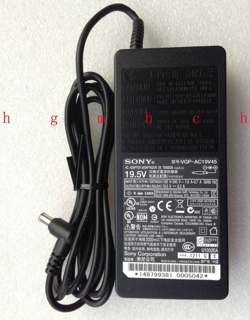 New Original OEM Sony 19.5V 6.2A 120W AC Adapter for Sony Vaio PCG-81114L Laptop