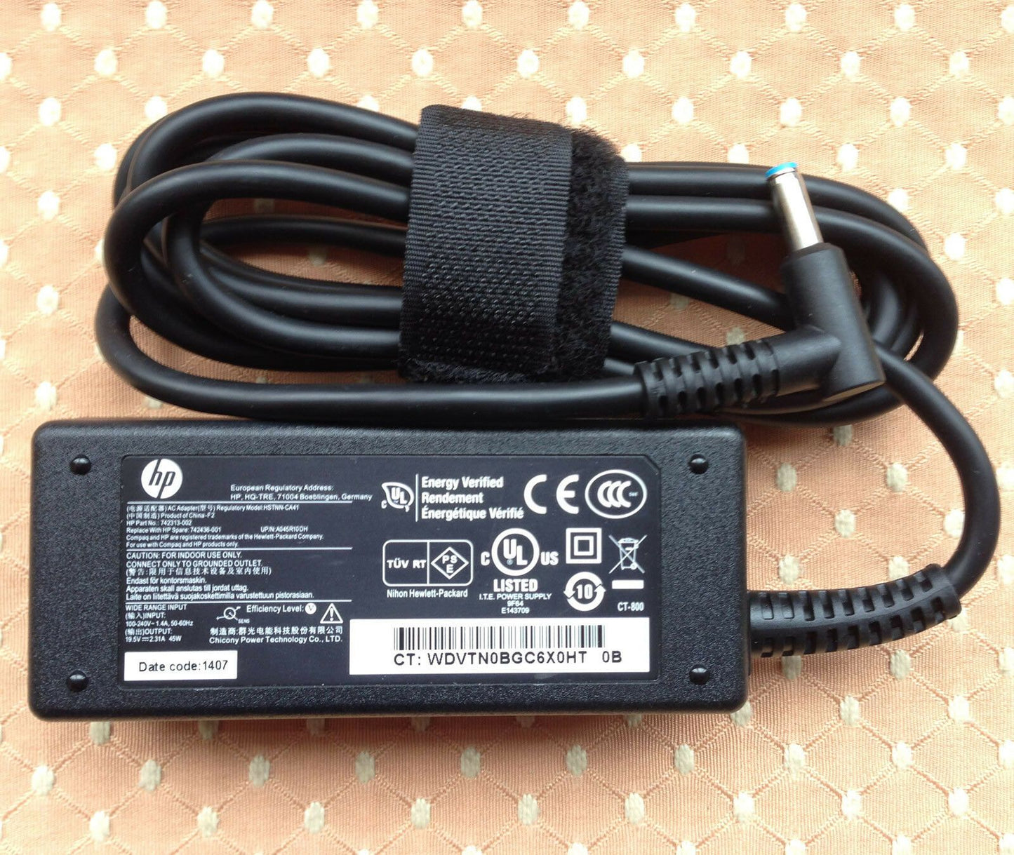 Original Genuine OEM 45W Smart AC Adapter for HP EliteBook 820 G3 Laptop Series