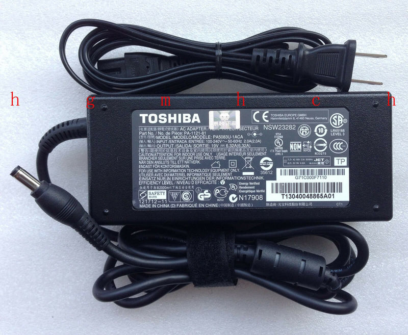 Original Toshiba 19V 6.32A AC Adapter for Toshiba Satellite P50-AST2GX1 Notebook