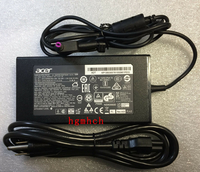 Original Acer 135W AC/DC Adapter for Acer Aspire AN515-42-R1GF,PA-1131-16 Laptop