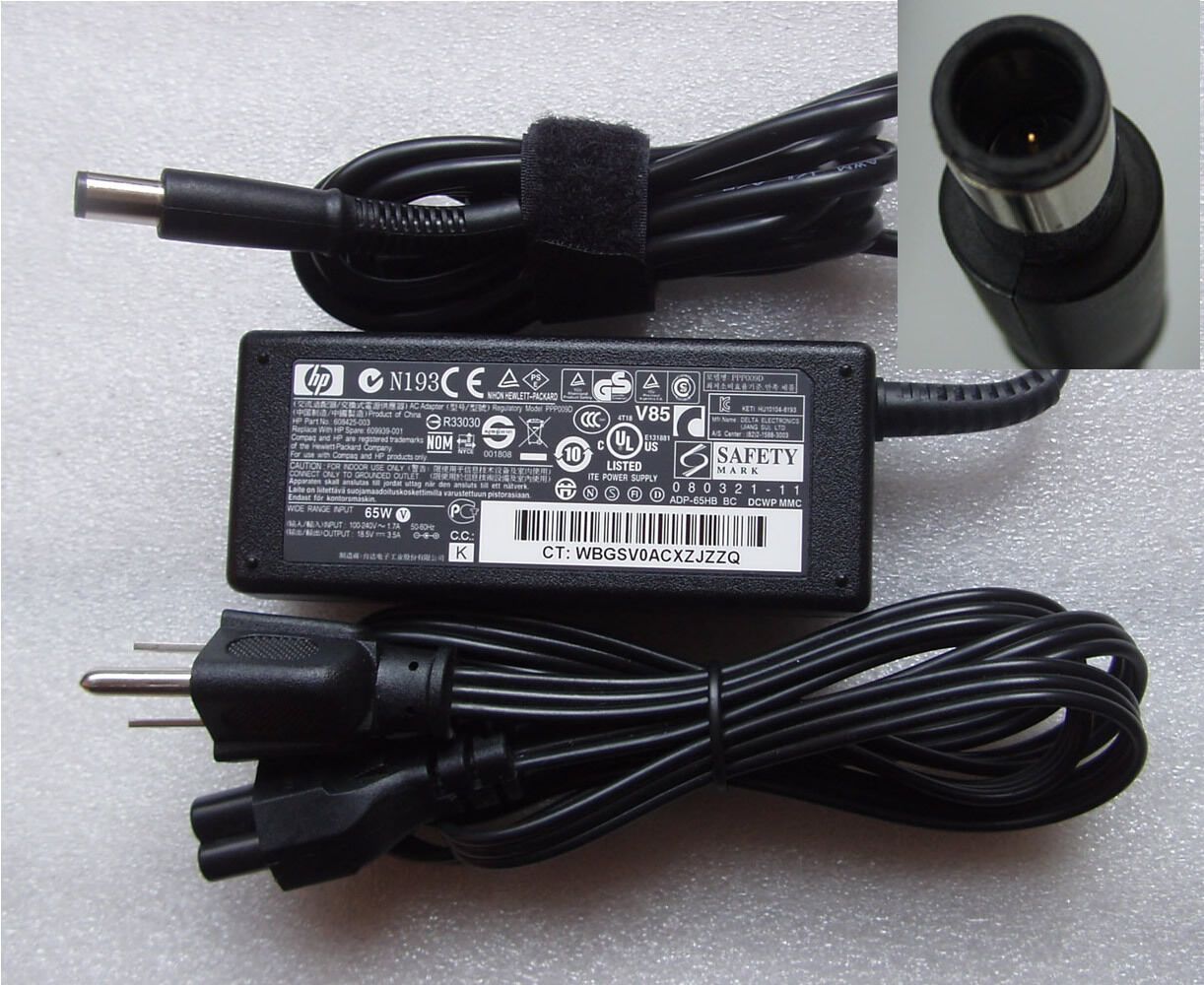 Original OEM 65W AC Adapte for HP Pavilion DV6-2150US,DV6-1050US,609939-001,N193