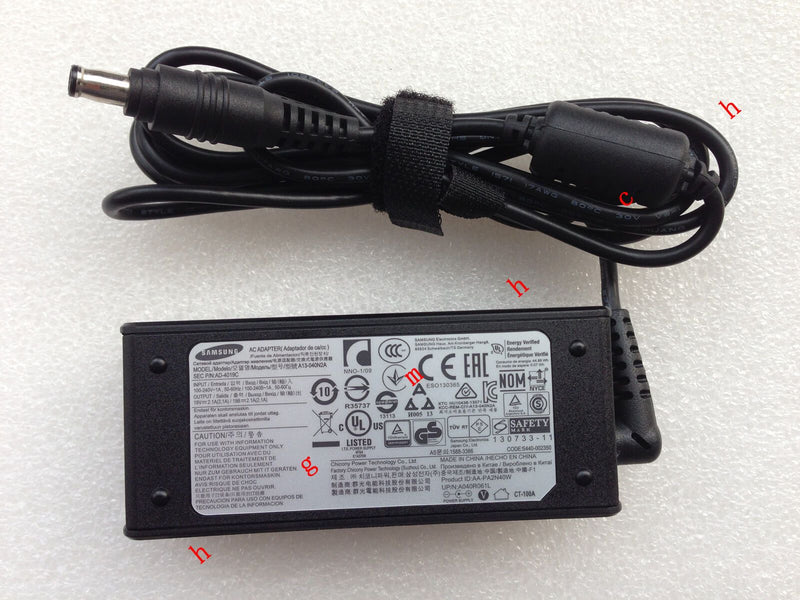 Original Genuine OEM Samsung 40W AC Power Adapter for ATIV Book 2 NP275E5E-K01US