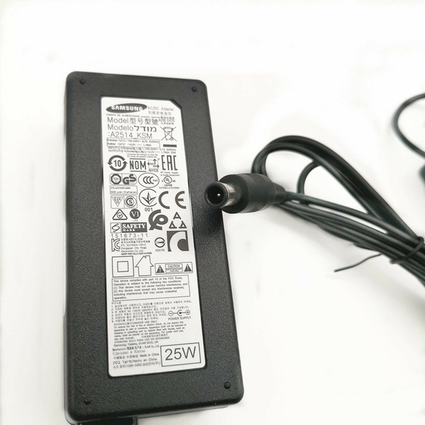 Original Samsung 14V AC/DC Adapter for S24D590PL,S24D390HL,S24D300BL LED Monitor