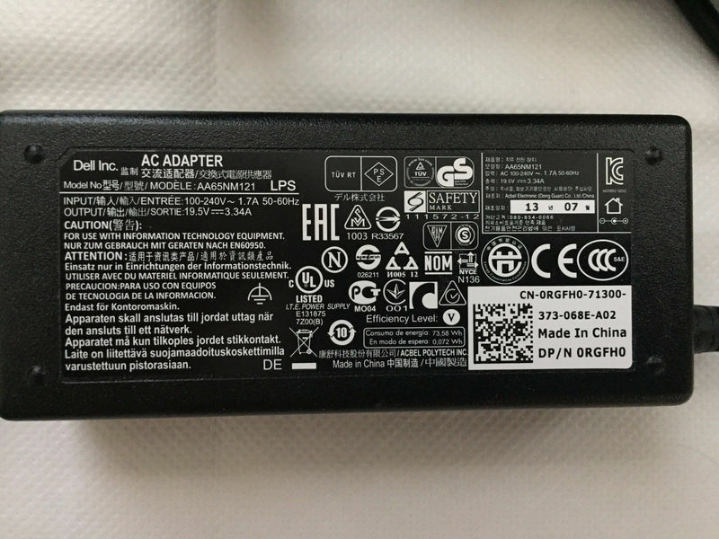 New Original OEM Dell 19.5V 3.34A AC Adapter for Dell Inspiron 15R 5521 Notebook