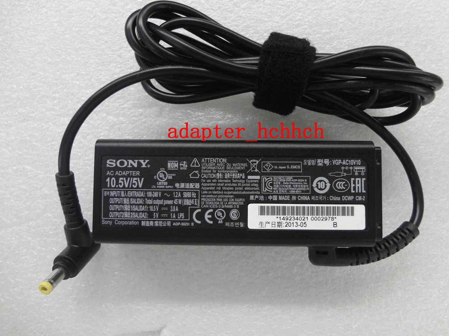 Original Sony 45W 10.5V/5V AC Adapter&Cord for VAIO Pro SVP112A1CU,VGP-AC10V10@@