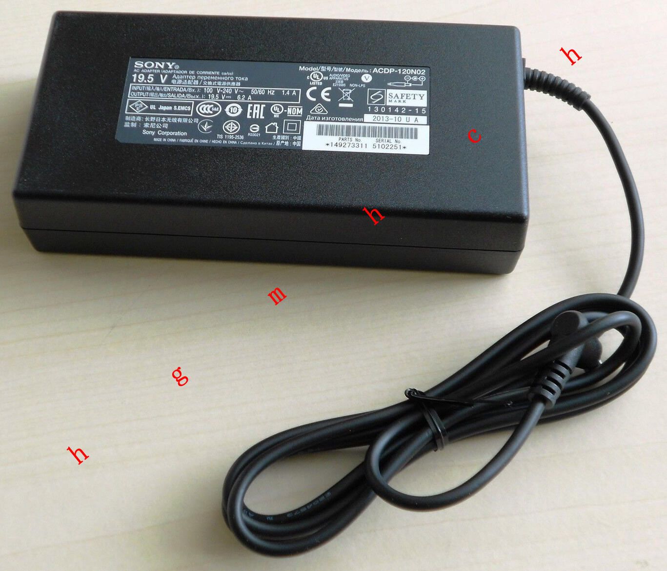 Original OEM Sony 120W Cord/Charger LED TV KDL-55W744C,KDL-55W756C,KDL-55W805C