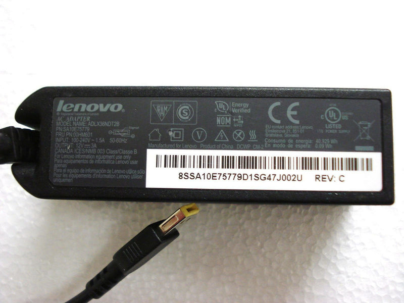 @Original Lenovo 12V 3A AC Adapter for Lenovo ThinkPad Helix 20CG/20CH Ultrabook