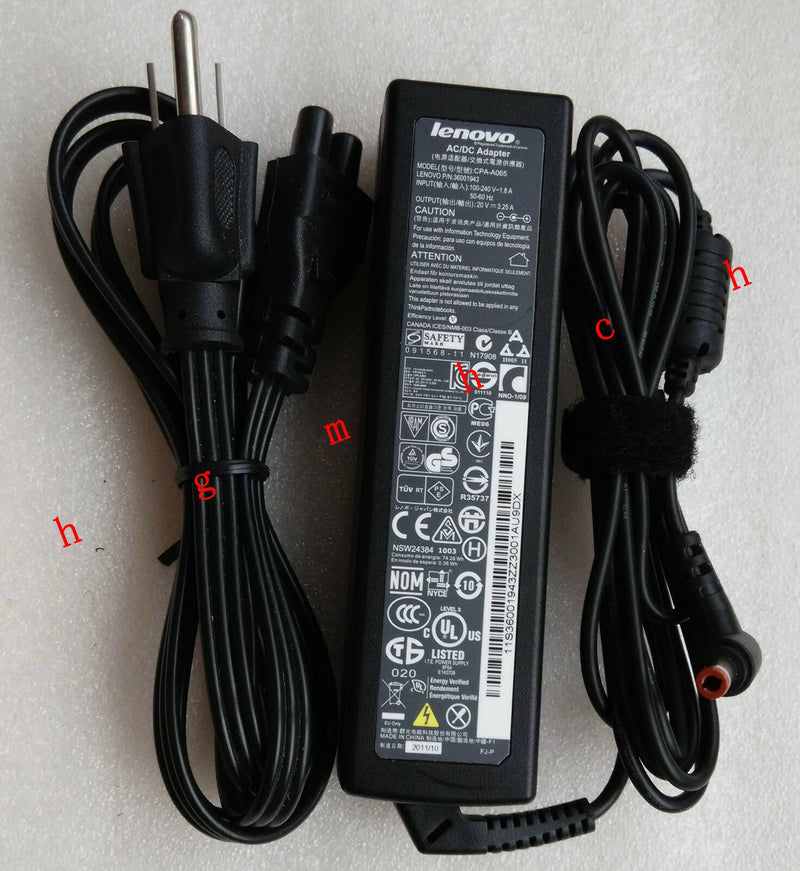 @Original Genuine OEM Lenovo 65W Charger IdeaPad S400 59340452,CPA-A065 Notebook