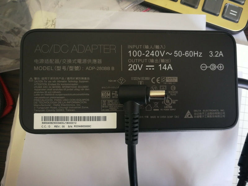 Original Delta MSI 280W AC Adapter for MSI GE75 Raider 8SG/RTX2080 ADP-280BB B