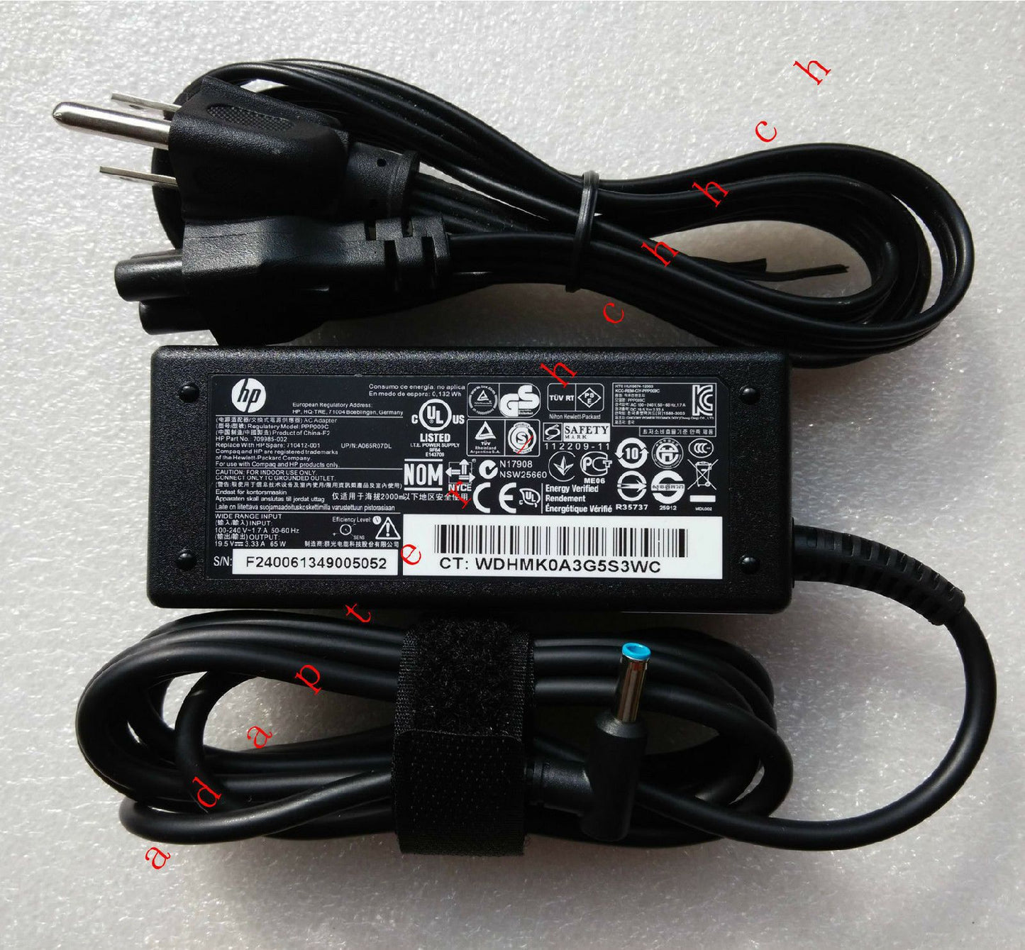 Original Genuine OEM HP 65W Cord/Charger Pavilion 15-d017cl,15-d038dx,710412-001