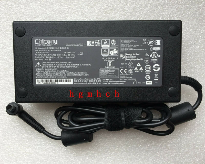 New Original Chicony 230W AC/DC Adapter for MSI GE75 Raider 8RF-022IT,A12-230P1A