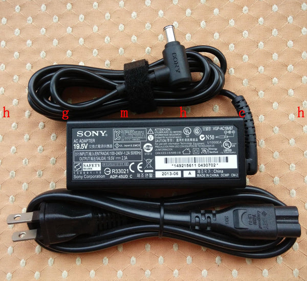 Original Genuine OEM Sony 45W AC Adapter for Sony Vaio Fit 14E SVF142C29L Laptop