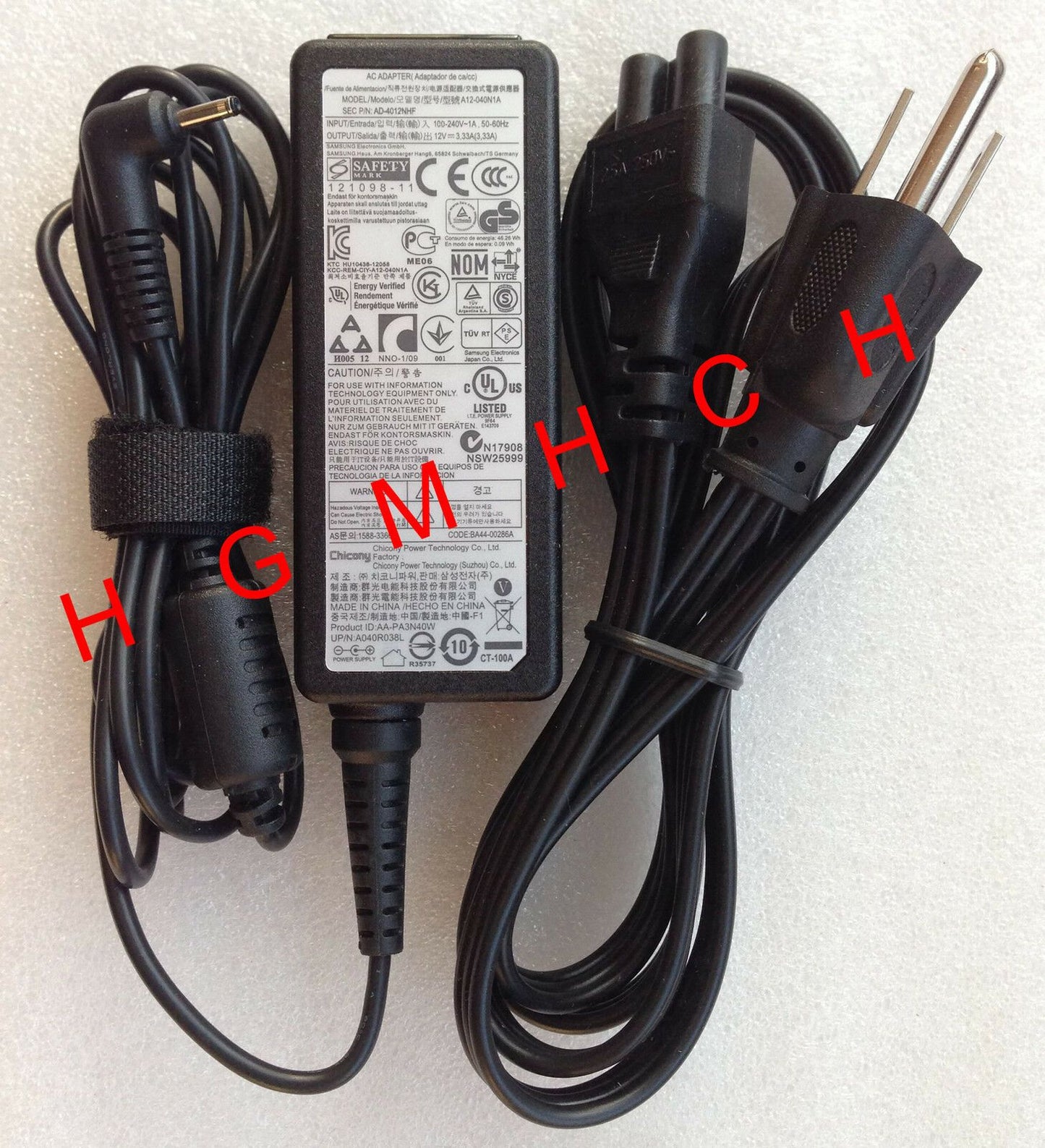 Original Genuine OEM 12V 3.33A 40W Charger for Samsung ATIV Smart PC 500T/700T