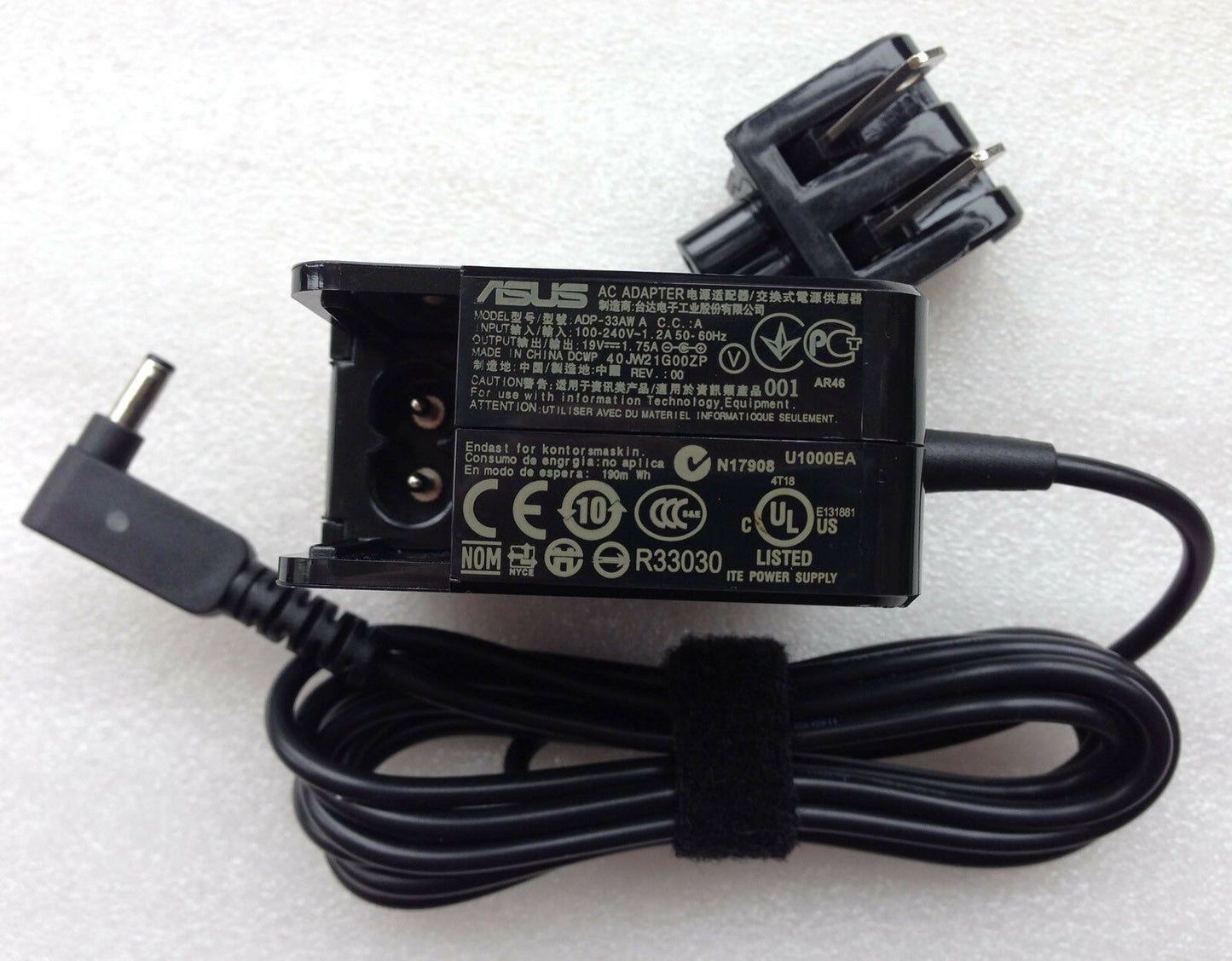 Original Genuine OEM ASUS 33W AC Power Adapter for ASUS X200CA-SCL0301Q Notebook