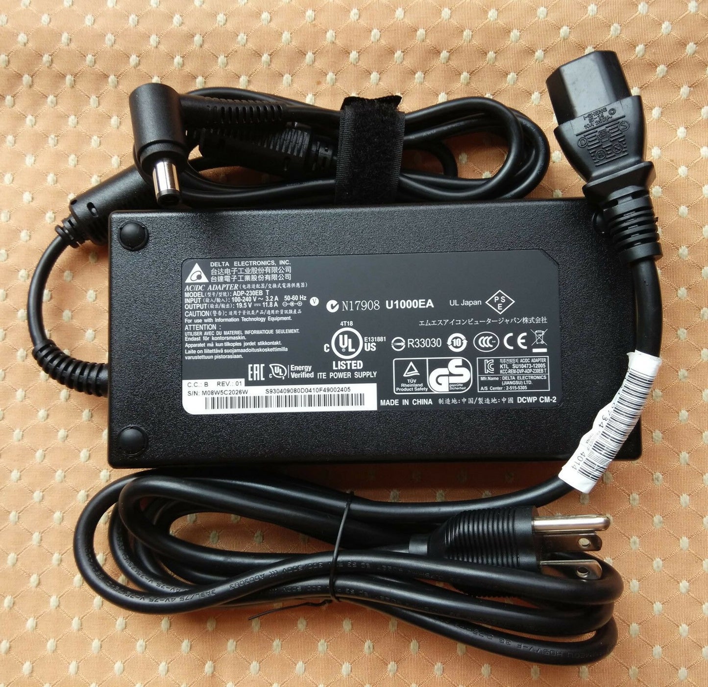 @Original OEM MSI Delta 230W Cord/Charger GT72VR 6RE(Dominator Pro)-001US Laptop