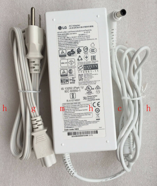 Original OEM LG 27BK85U-W UHD IPS LED Monitor,A16-140P1A 19V 7.37A AC/DC Adapter