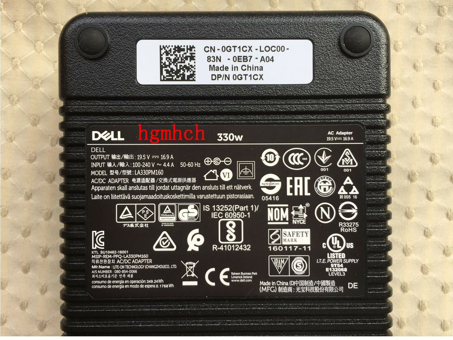 Original OEM Dell Alienware AW17R4-7345SLV,DA330PM111,LA330PM160 330W AC Adapter