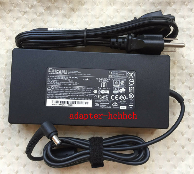 Original Clevo NB50TJ1 A15-150P1A Chicony 150W 19V 7.89A AC Adapter&Cord/Charger