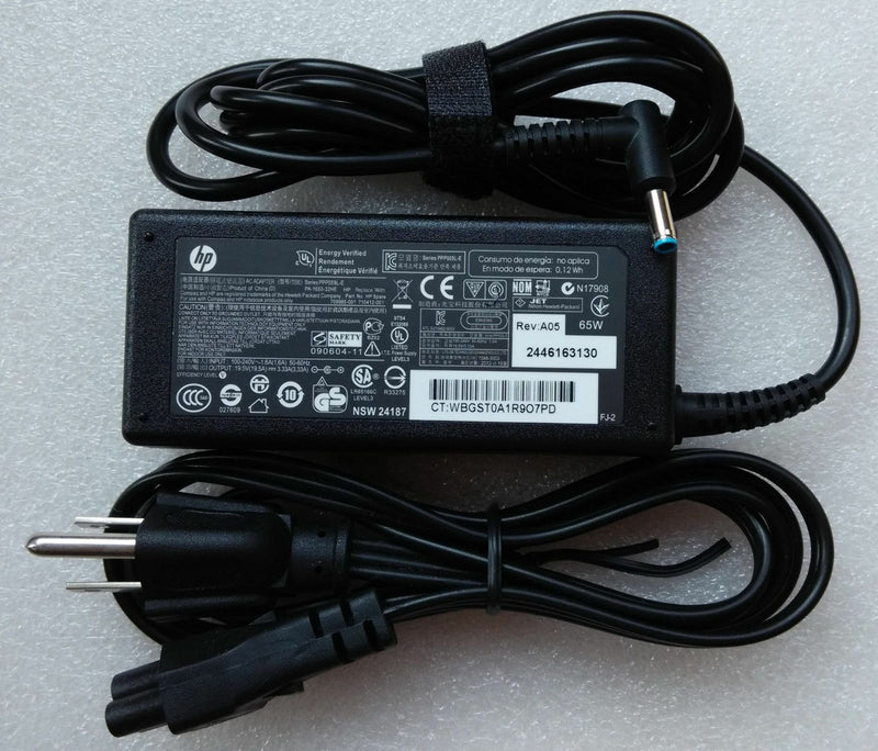 Original Genuine OEM HP 65W AC Adapter+Cord for HP Pavilion 17-E010US Notebook