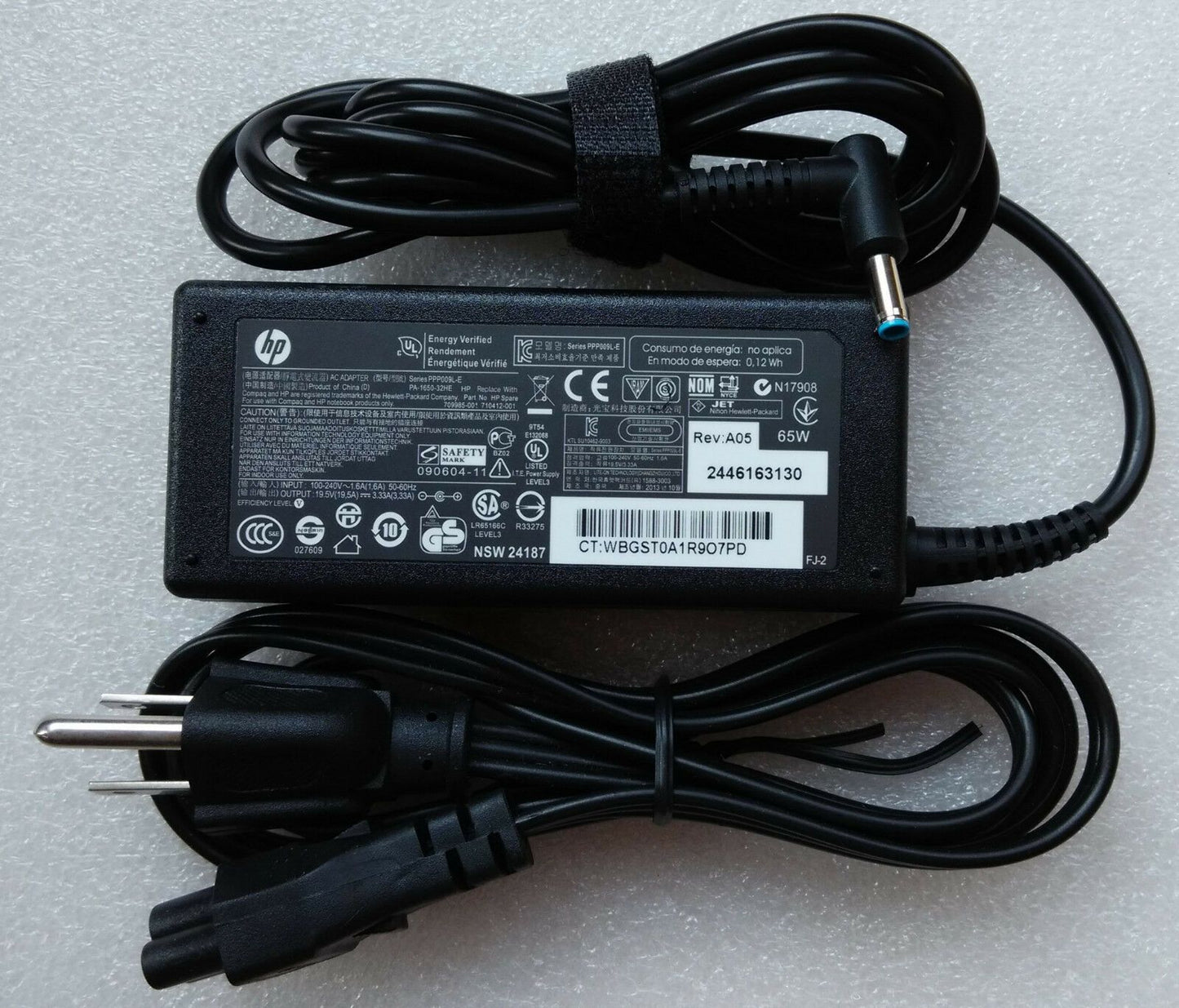 Original Genuine OEM HP 65W AC Adapter for HP ENVY 17-j060us,710412-001 Notebook