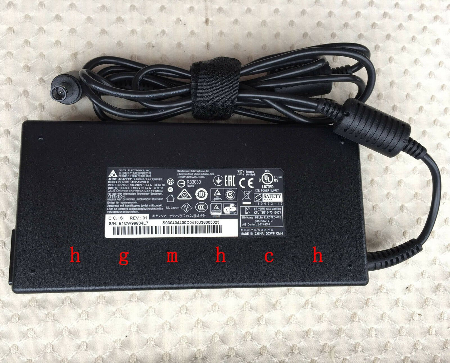 Original Delta 19.5V 7.7A 150W AC/DC Adapter for MSI GL73 8SC-008XES,ADP-150VB B
