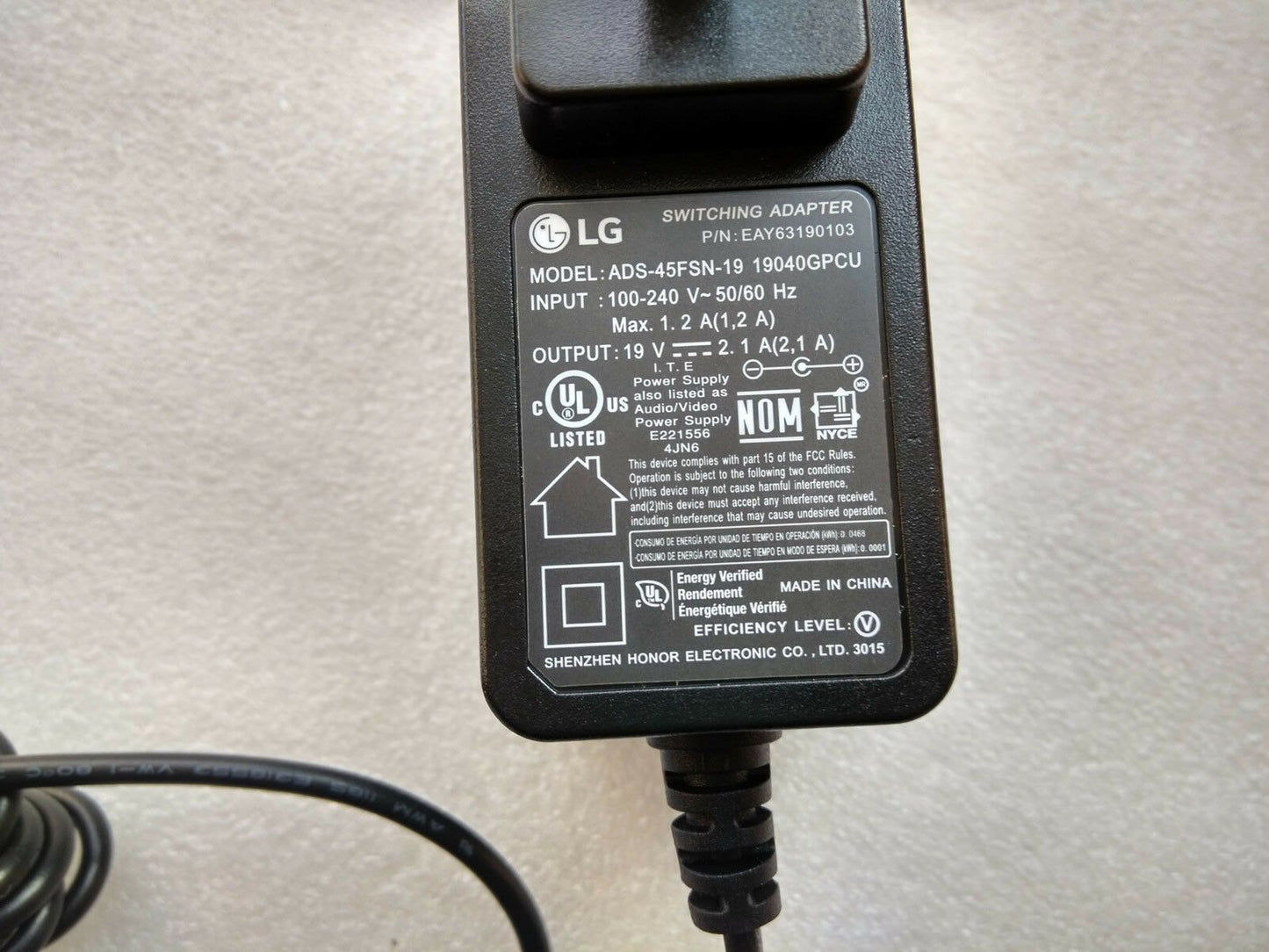 Original OEM LG Switching Adapter for LG 34UB67,34UM67,EAY63190103,EAY63190001@@