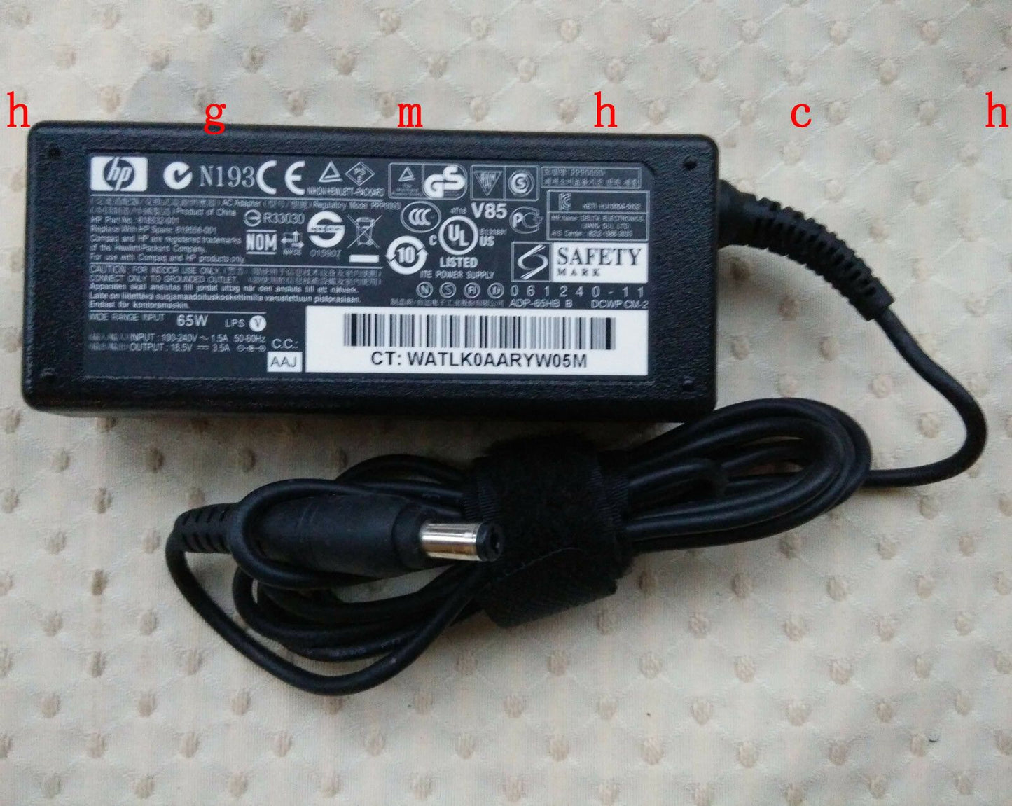 New Original OEM HP 2310ei 23-inch LCD Monitor,619556-001 65W 18.5V AC Adapter@@