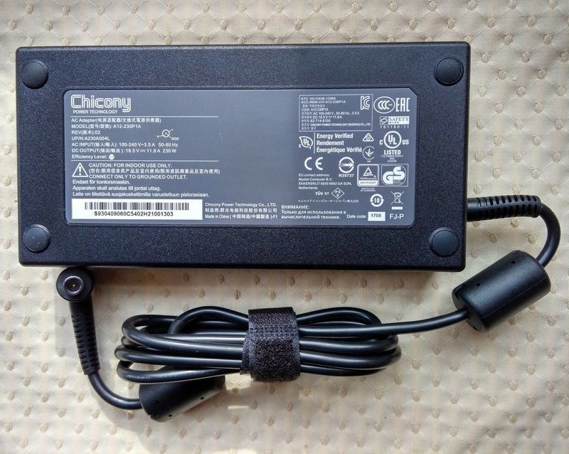 New Original Chicony 230W AC Adapter for MSI GE63VR Raider-228,A12-230P1A Laptop
